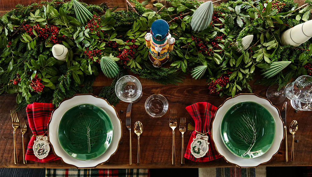 Christmas dinner table for Lenox influencer campaign