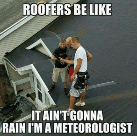 A meme on Roofers.