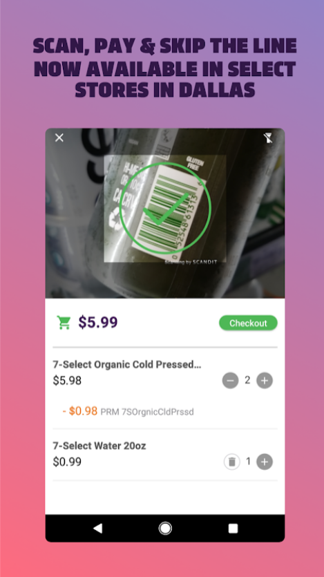 Screenshot of water bottle scanned from Google Playstore.