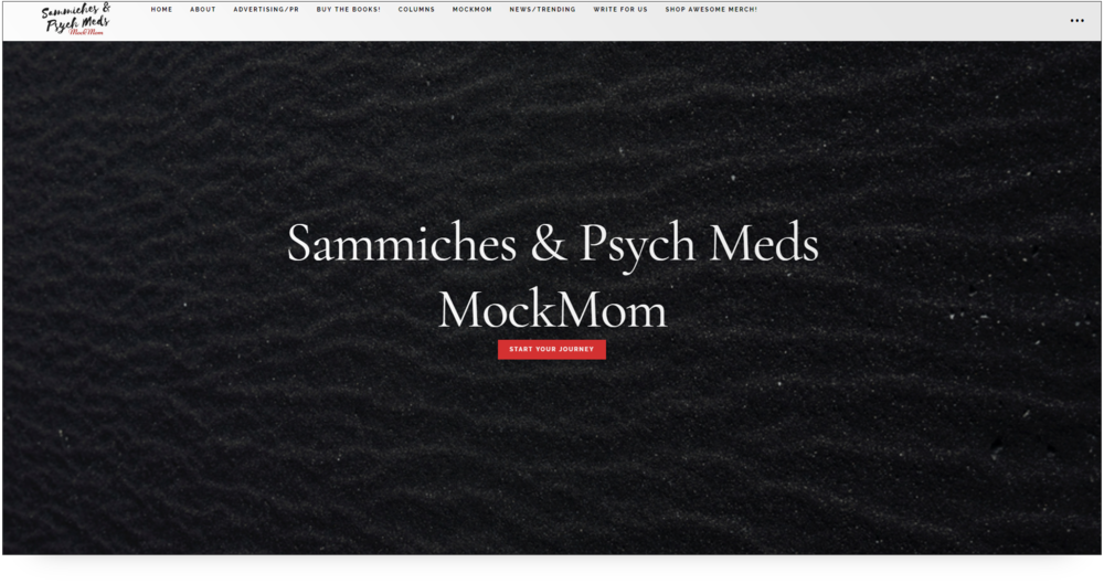 screenshot fo Sammiches & Psych Meds blog