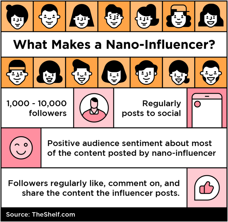 An infographic image which reads What makes a Nano-influencer?