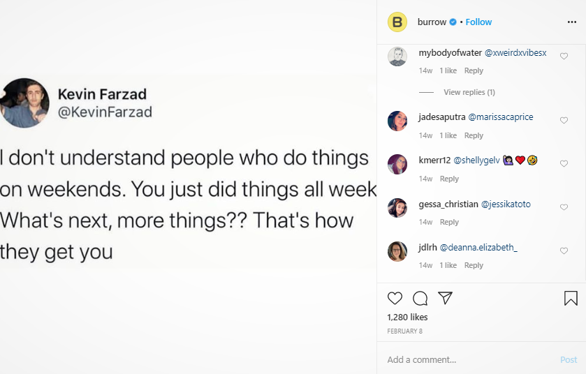 Instagram screenshot of a Kevin Farzad Tweet